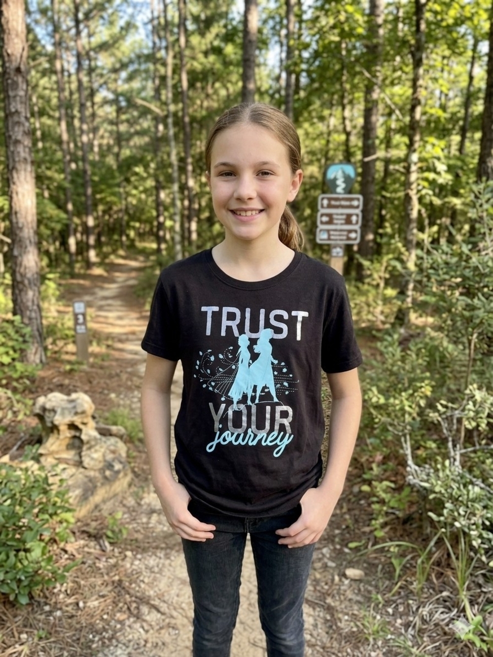 Disney Frozen II 'Trust Your Journey' Graphic Tee Girl's Size XXL